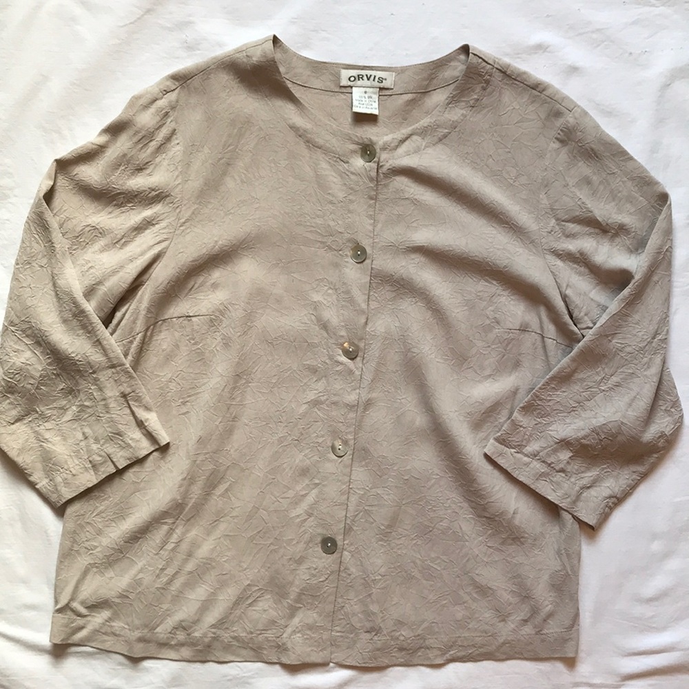 Orvis 100% silk blouse